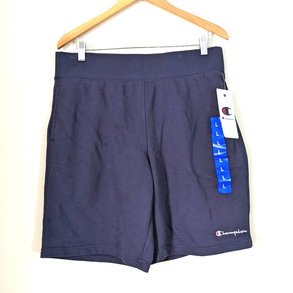 🌟 Champion Navy Blue Cotton Shorts Size XL